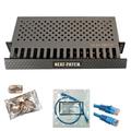 Electriduct Neat Patch MINI Cable Management Kit w/ 24 1ft CAT6 Cables - Blue NP1-1PK-24CAT6-1FT-BL